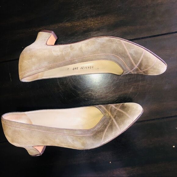 Salvatore Ferragamo Tan Suede Loafers, Size 8-1/2 Narrow - Picture 2 of 6